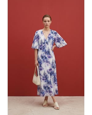Abstracte Print Midi Jurk