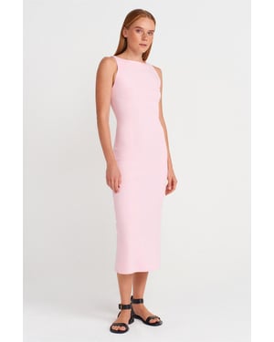 Mouwloze Midi Bodycon Jurk Met Splits