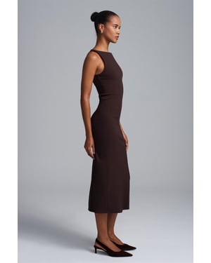Mouwloze Midi Bodycon Jurk met Split