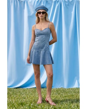 Mouwloze Denim Minijurk