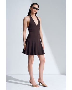 Halter Nek Skater Mini Jurk