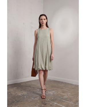 Losse Mini-jurk in Textured Lyocell