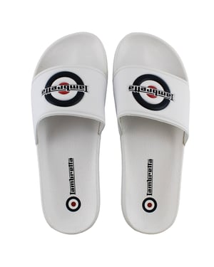 Lambretta Pace Mens White Sliders