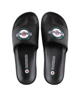 Lambretta Pace Mens Black Sliders