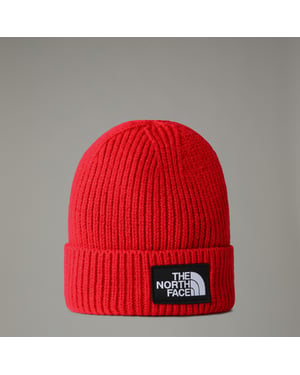 TNF Logo Box Cuffed Beanie TNF Red