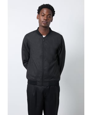 Black Smart Bomber Jacket