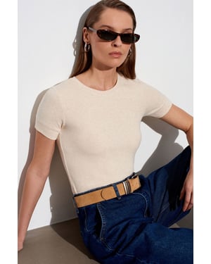Dames Slim Fit Crew Neck T-Shirt