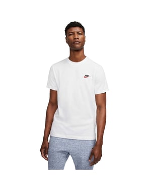 Nike Klubb-T-shirt för herrar (Vit/Svart/Röd)
