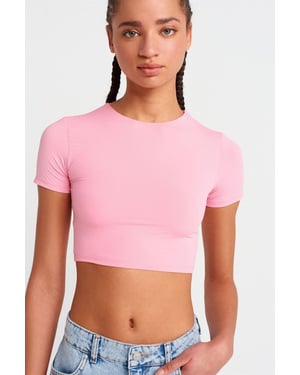 Dames Slim Fit Crop T-Shirt