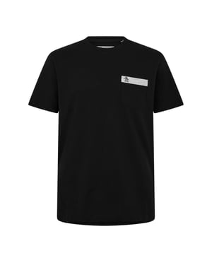 Original Penguin Heren Logo borstzak T-shirt (Zwart)