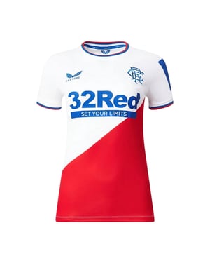 Castore Dames/Dames 2023 Rangers FC Weg-shirt (Wit, Rood)