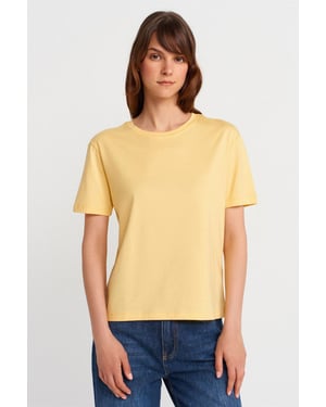 Dames Katoen Modal Crew Neck T-shirt