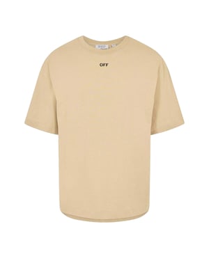 Off White Heren Skate Crew Neck T-shirt (Bruin/Zwart)