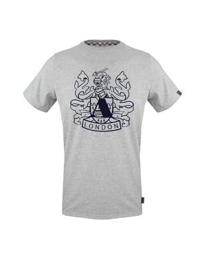 Aquascutum Heren Shield Logo Jersey Crew Neck T-Shirt (Grijs)