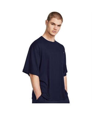 Under Armour Rival våffel-T-shirt för herrar (Blå)