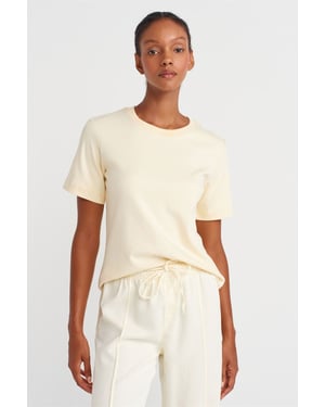 Dames Katoenen Rondhals T-Shirt