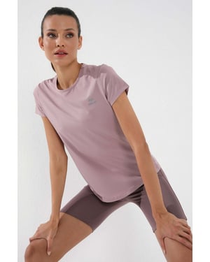 Dames Effen Korte Mouwen Crew Neck T-shirt