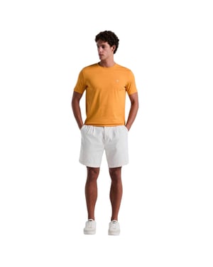 Original Penguin Heren Pete Geborduurd Logo T-Shirt (Geel)