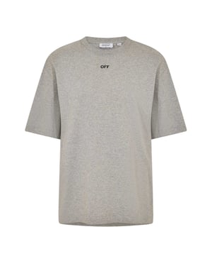 Off White Katoenen uniseks T-shirt voor volwassenen (Grijs/Zwart)