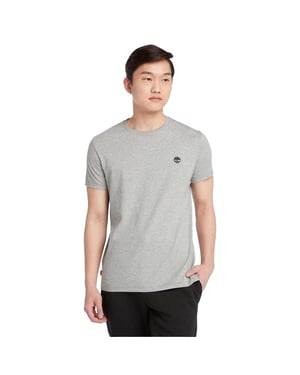 Timberland Heren Oyster River Boom Logo Katoen Slim T-shirt (Grijs)