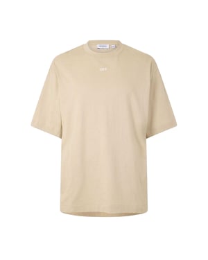 Off White Heren Arrow Skate Belettering Crew Hals T-shirt (Bruin/Wit)