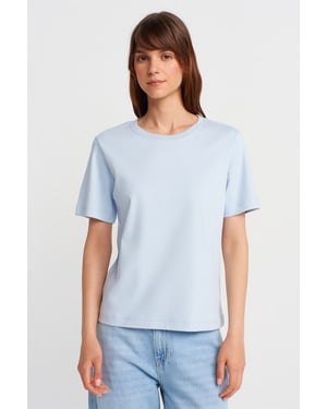 Dames Katoenen Crew Neck T-shirt