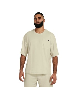 Under Armour Rival våffel-T-shirt för herrar (Vit)