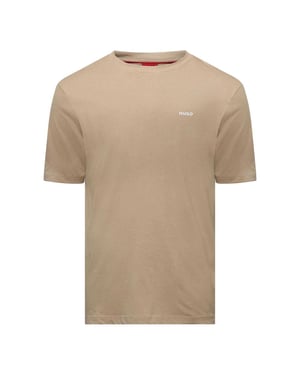 Hugo Heren borst Logo Regular T-Shirt (Beige)