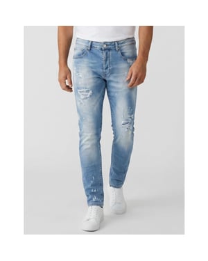 True Rise Gescheurde jeans slim fit spijkerbroek volwassenen