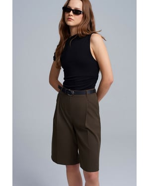 Hoogwaardige Brede Pantalon Shorts