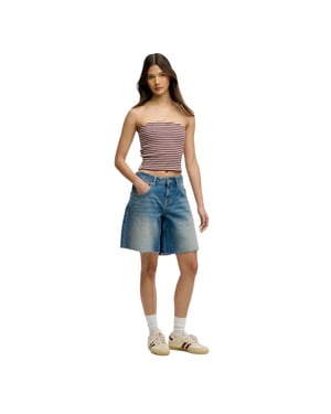 Superdry dames shorts met middelhoge taille en baggy model