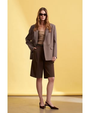 Hoge Taille Wijde Pantalon Shorts