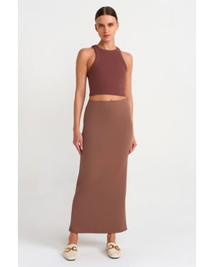 Hoge Taille Maxi Potloodrok