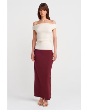 Hoge Taille Maxi Potloodrok