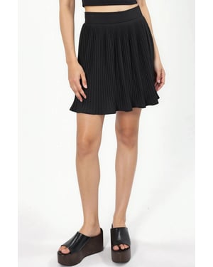 Hoge Taille A-Lijn Mini Plisseerrok