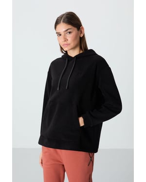 Overmaatse Pluche Hoodie Met Borduurwerk