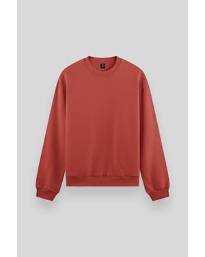 Heren Effen Rundhals Sweatshirt