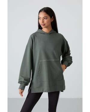 Overmaat Hoodie met Print