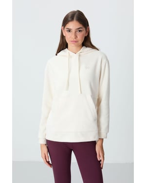 Oversized Pluche Hoodie Met Borduursel