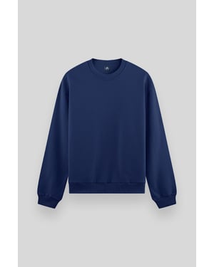 Heren Effen Rundhals Sweatshirt