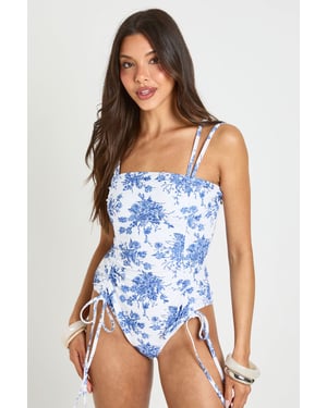 Floral Ruched Swimsuit