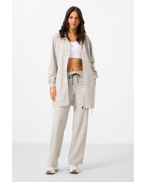 Dames Katoenmix Sweatshirt en Brede Pantalon Set