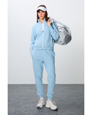 Oversized Sweatshirt met Ritskraag en Broekset