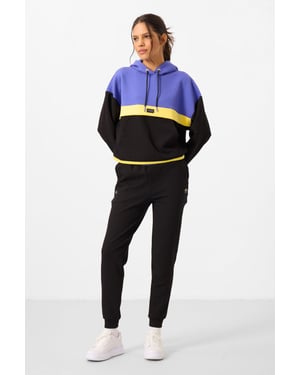 Kleurblok Hooded Sweater en Broek Set