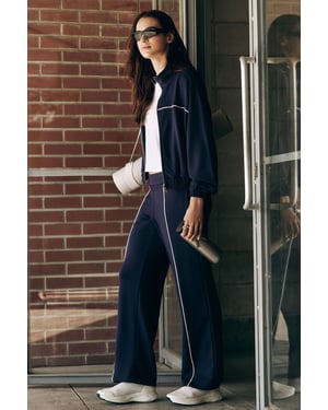 Oversized Sweater met Rits en Joggingbroek Set