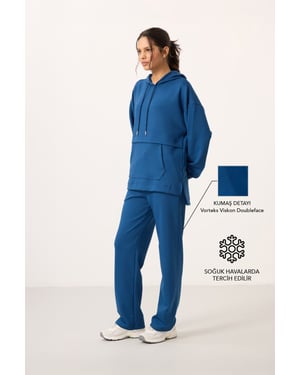 Oversized Hoody en Brede Pantalon Set