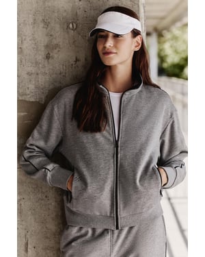 Overmaatse Sweatshirt met Ritssluiting en Broek Set