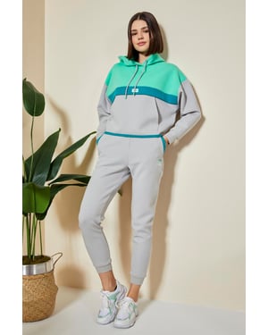 Kleurgebloemde Hoodie en Broek Set