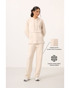 Oversized Hoodie en Wijde Broek Set
