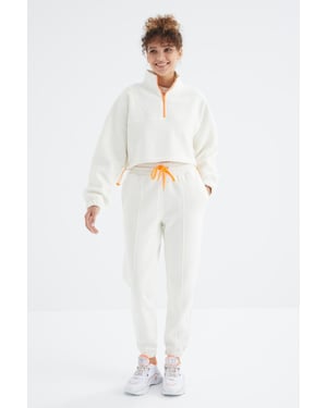 Oversized Fleece Sweatshirt en Broek Set